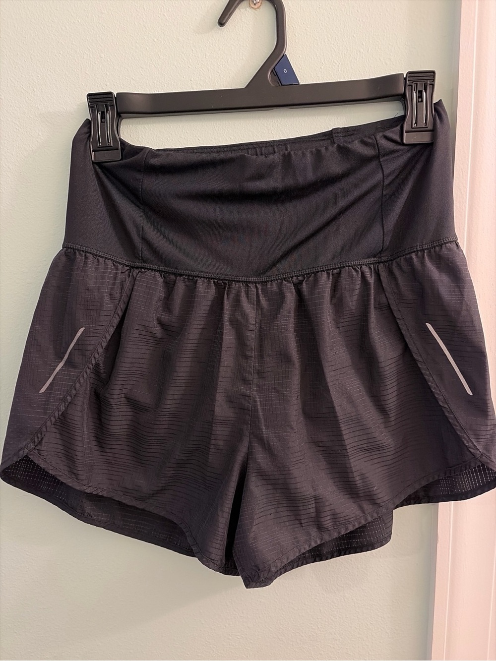 all in motion Black Women's Athletic Shorts with Reflective Trim